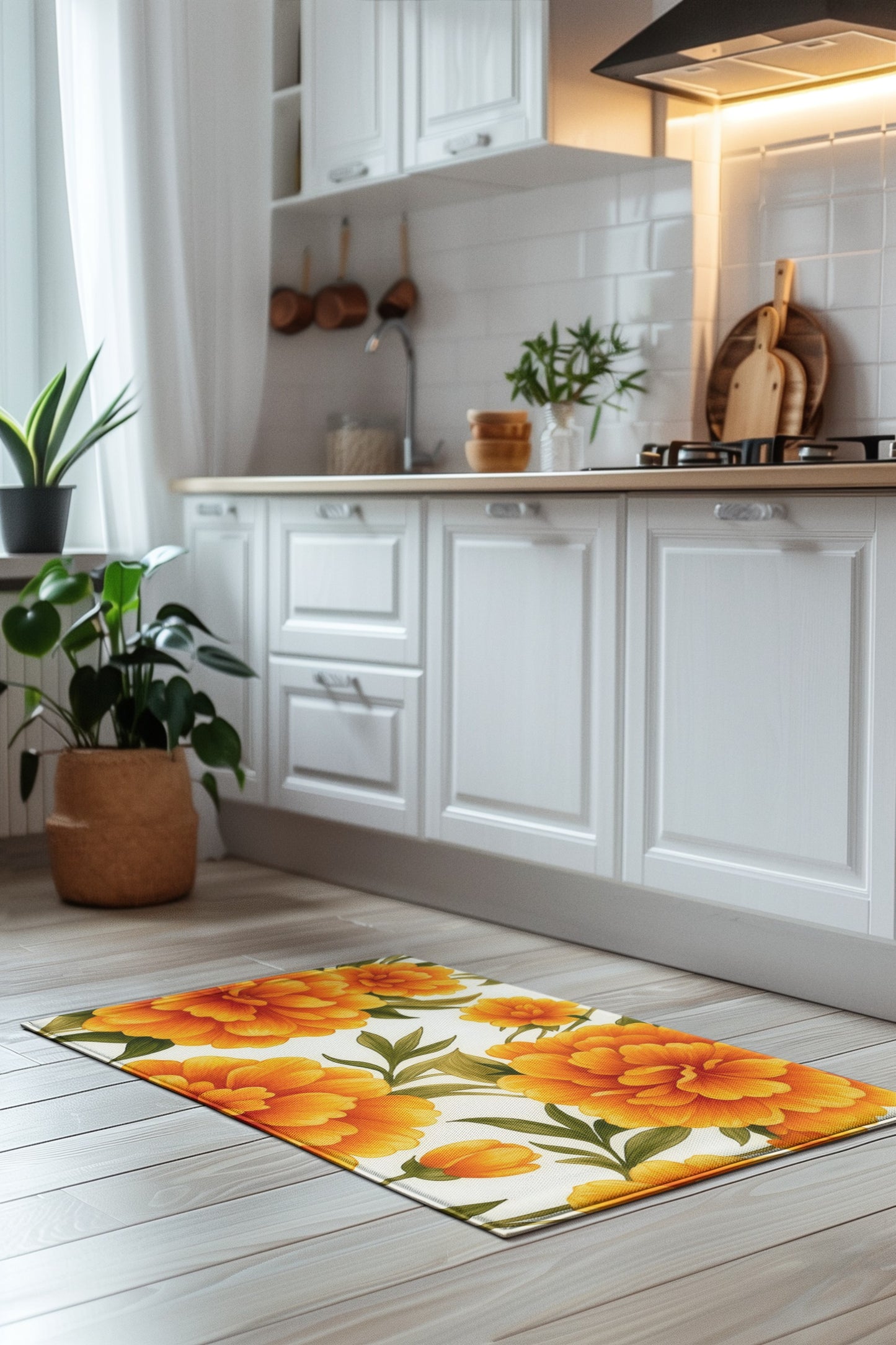 Floral Outdoor Rug - Summer Patio Decor, Garden Rug, Area Mat for Porch, Beach Blanket, Picnic Blanket