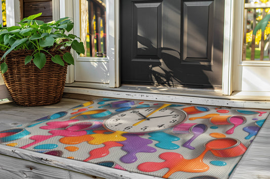 Colorful Paint Splatter Floor Mat - Vibrant Rug for Home Decor, Kitchen Mat, Entryway, Studio, Craft Room, Fun Gift