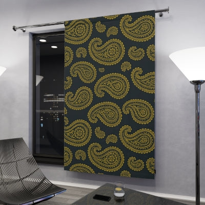Elegant Paisley Window Curtain Panel, Bohemian Home Decor, Living Room Drapes, Bedroom Window Treatment, Modern Curtains