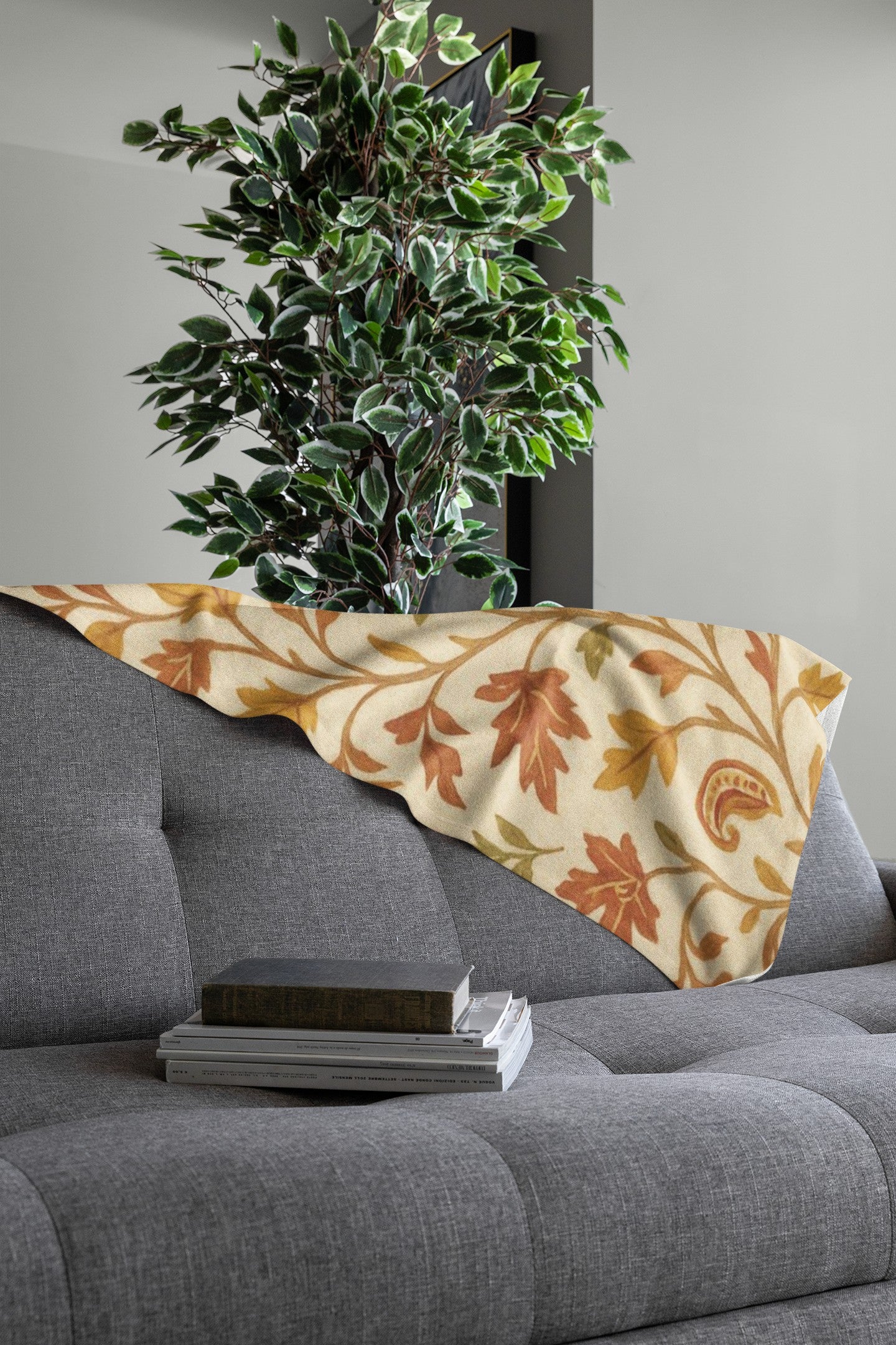 Autumn Floral Throw Blanket, Cozy Fall Décor, Perfect for Home, Thanksgiving Gift, Warm and Soft Sofa/Winter Snuggle