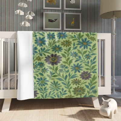 Botanical Print Throw Blanket, Cozy Floral Blanket for Home Decor, Gift for Her, Couch Blanket, Spring Decor Accessory