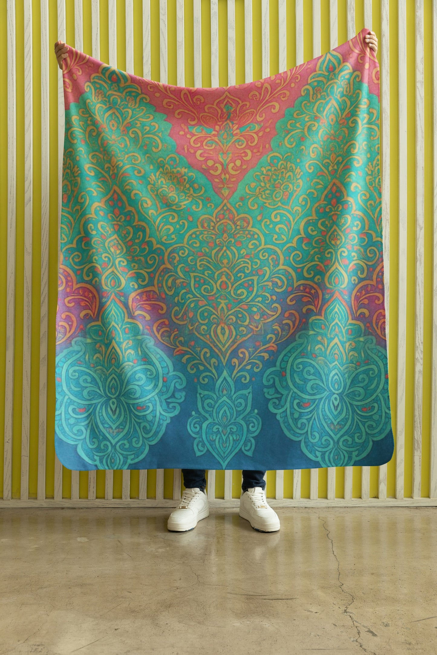 Bohemian Chic Throw Blanket for Cozy Decor, Reversible Soft Blanket, Home Accents, Gift for Her, Meditation Accessory