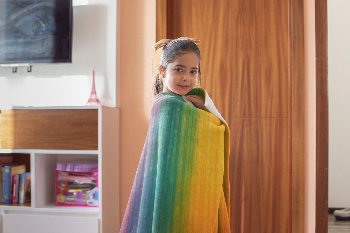 Vibrant Rainbow Throw Blanket, Cozy Home Decor for Pride Month, Perfect Gift for Birthdays, Festivals, and Celebrations