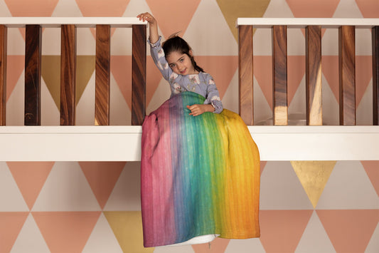 Vibrant Rainbow Throw Blanket, Cozy Home Decor for Pride Month, Perfect Gift for Birthdays, Festivals, and Celebrations