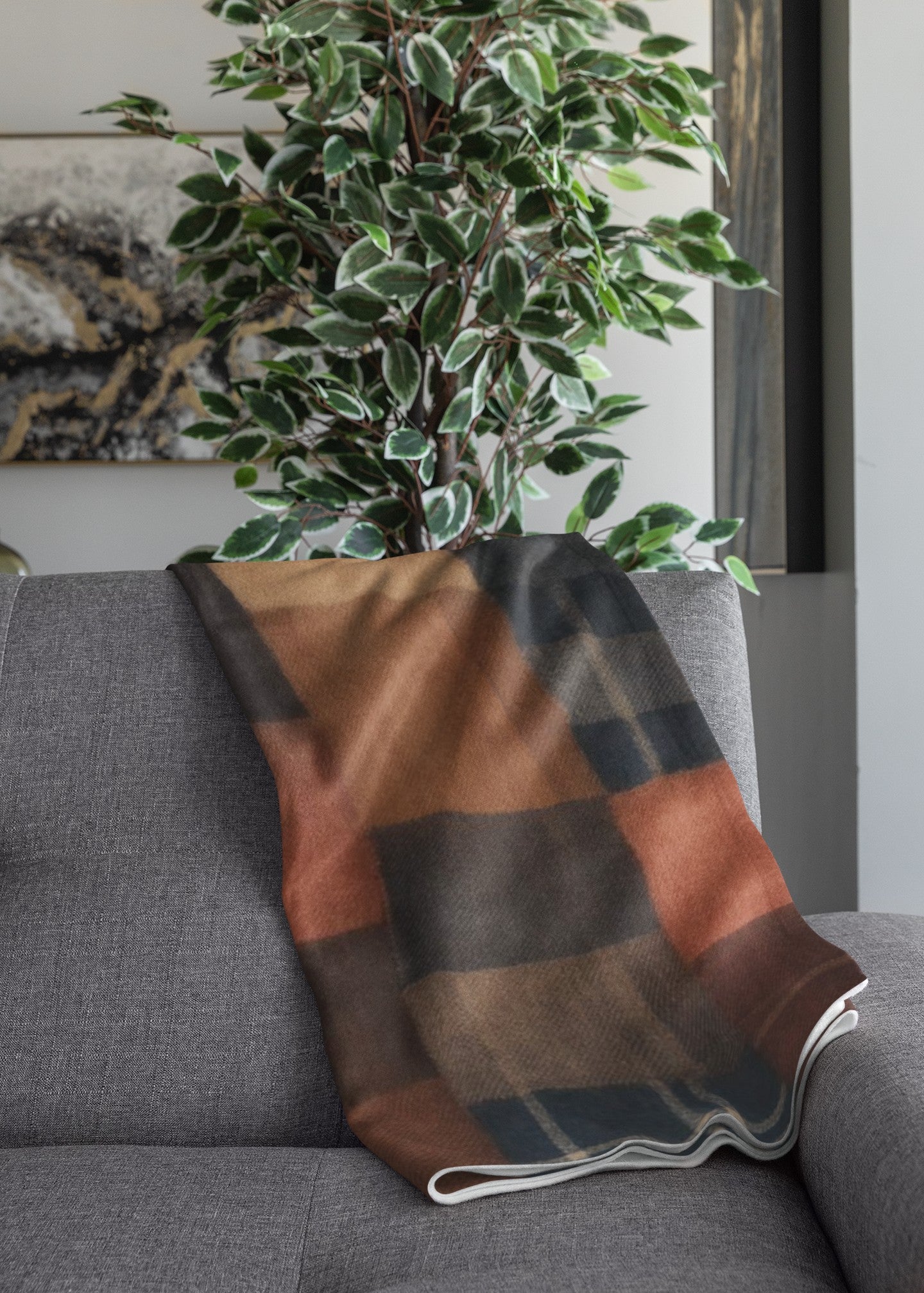 Cozy Plaid Throw Blanket | Warm Throw for Cuddling, Home Decor, Gift for Her, Fall/Winter Essential, Picnic Blanket