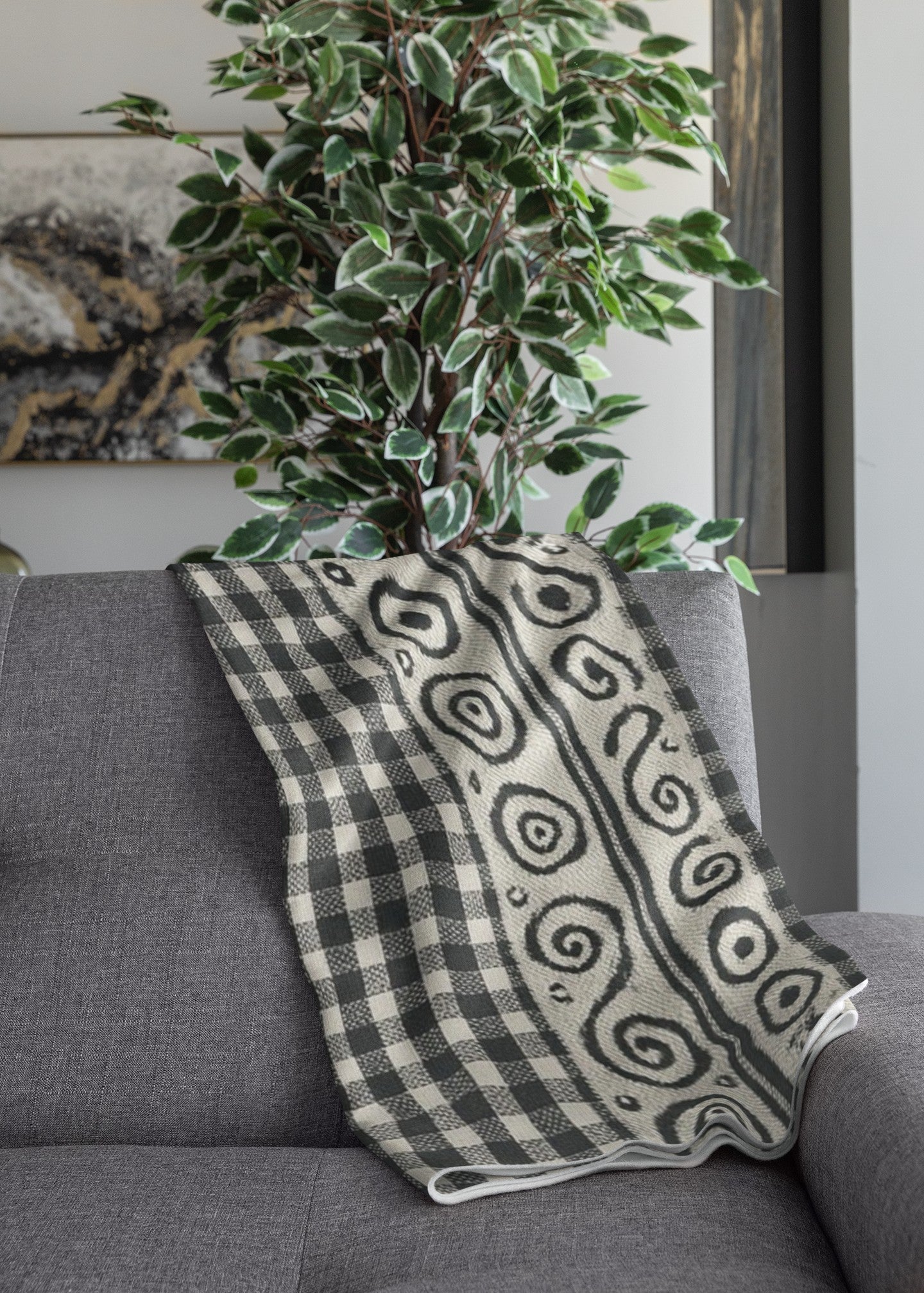 Cozy Geometric Throw Blanket for Home Decor, Perfect for Gift, Picnic, Blanket Ladder, Sofa, Couch, Living Room, and Bedding