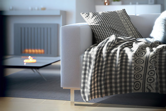 Cozy Geometric Throw Blanket for Home Decor, Perfect for Gift, Picnic, Blanket Ladder, Sofa, Couch, Living Room, and Bedding