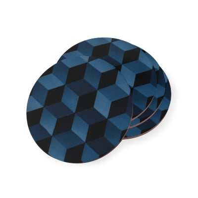 Stylish Geometric Coasters - Modern Home Decor, Unique Gifts, Drink Accessories, Coffee Table Style, Housewarming Essentials, Blue Patterns