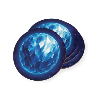 Celestial Gemstone Coasters - Artistic Drinkware, Home Decor, Gift for Space Lovers, Modern Kitchen Accessory, Starry Night Coasters