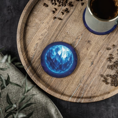 Celestial Gemstone Coasters - Artistic Drinkware, Home Decor, Gift for Space Lovers, Modern Kitchen Accessory, Starry Night Coasters