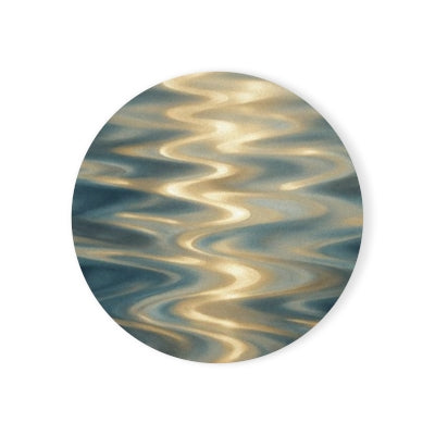 Elegant Ripple Cork Back Coaster, Stylish Drink Coaster, Home Decor, Housewarming Gift, Nautical Theme Coaster, Ocean Vibe Home Accessory