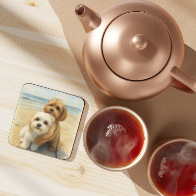 Adorable Dog Art Coaster Set, Pet Lover Home Decor, Gift for Dog Owners, Cute Kitchen Accents, Housewarming Present