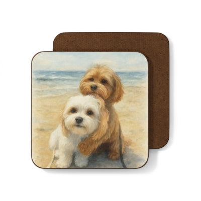 Adorable Dog Art Coaster Set, Pet Lover Home Decor, Gift for Dog Owners, Cute Kitchen Accents, Housewarming Present