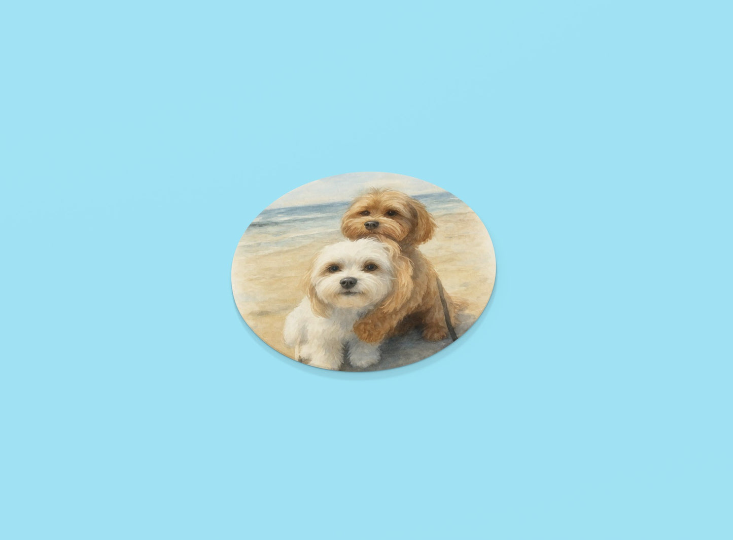Adorable Dog Art Coaster Set, Pet Lover Home Decor, Gift for Dog Owners, Cute Kitchen Accents, Housewarming Present