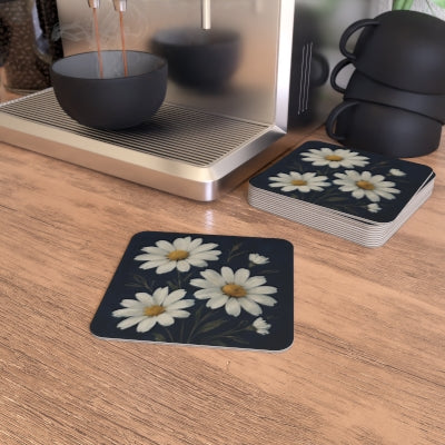 Floral Coasters Set, Elegant Drink Coasters, Decorative Coasters, Housewarming Gift, Table Decor, Rustic Home Accessories