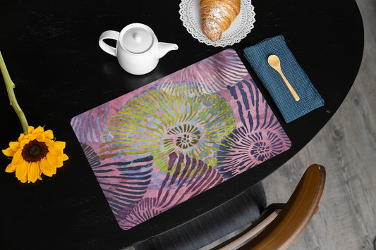 Colorful Floral Placemat - Artistic Table Decor, Kitchen Accessory, Gift for Home, Bohemian Style, Dining Table Mat