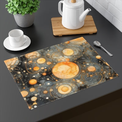 Galactic Abstract Placemat, Cosmic Table Settings for Space Lovers, Planetary Dining Decor, Unique Kitchen Accessories, Gift for Star Gazers