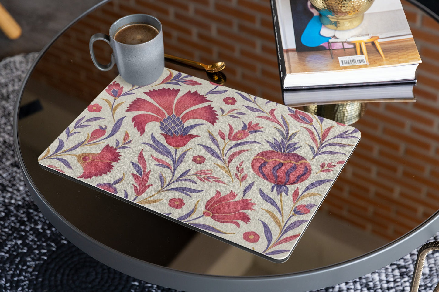 Floral Placemat – Vibrant Table Decor, Kitchen Accessory, Family Gatherings, Holiday Table Setting, Boho Style