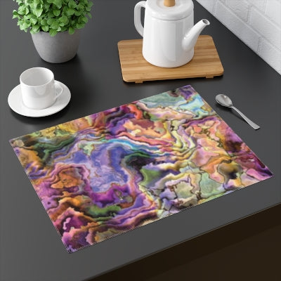 Vibrant Abstract Placemat - Colorful Table Decor, Boho Kitchen Accessory, Dining Table Style, Artistic Home Decor, Unique Gift Idea