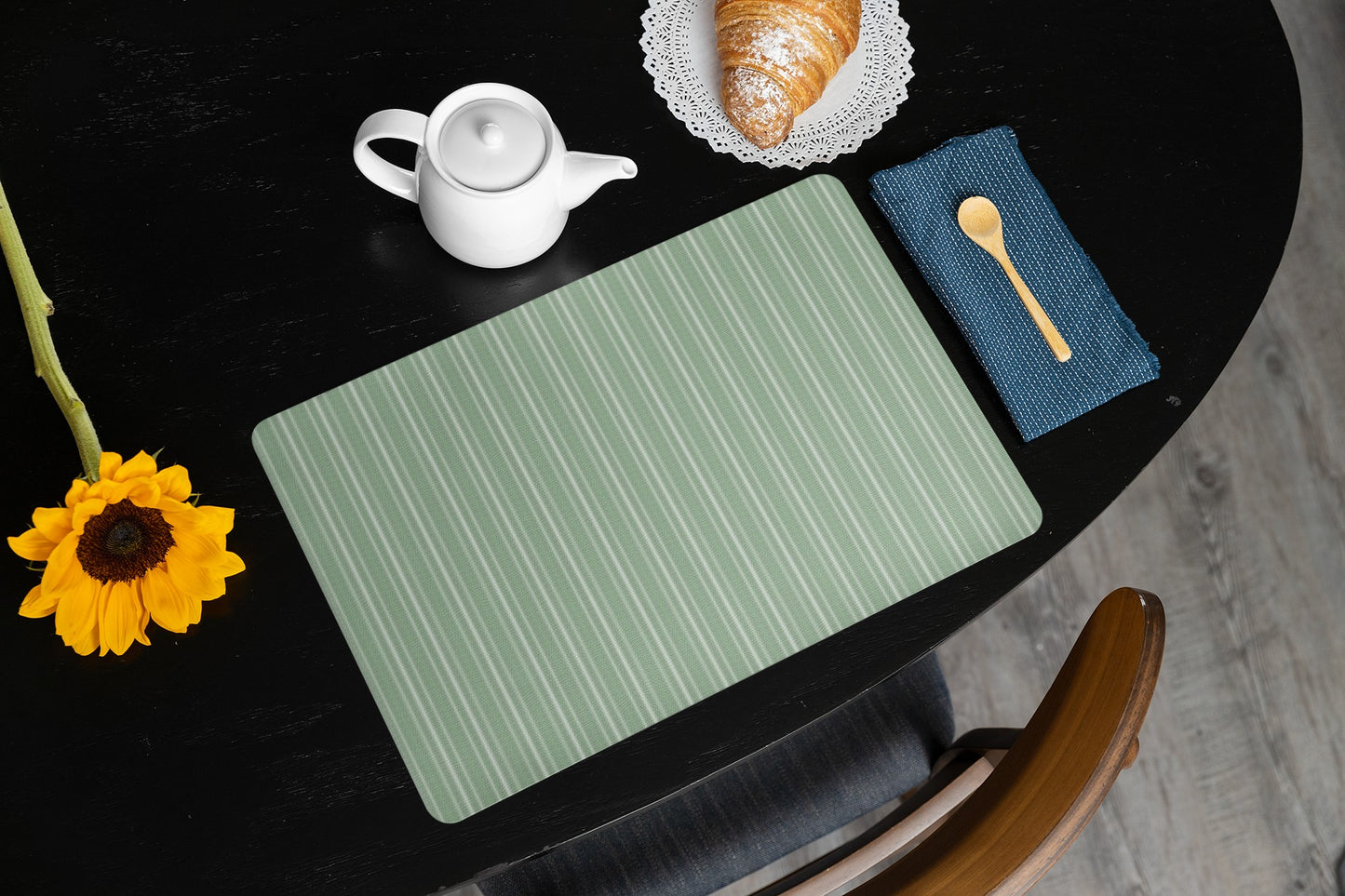 Chic Seafoam Green Placemat - Stylish Table Decor, Dining Essentials, Eco-Friendly Kitchenware, Gift for Hosts, Holiday Table Setting