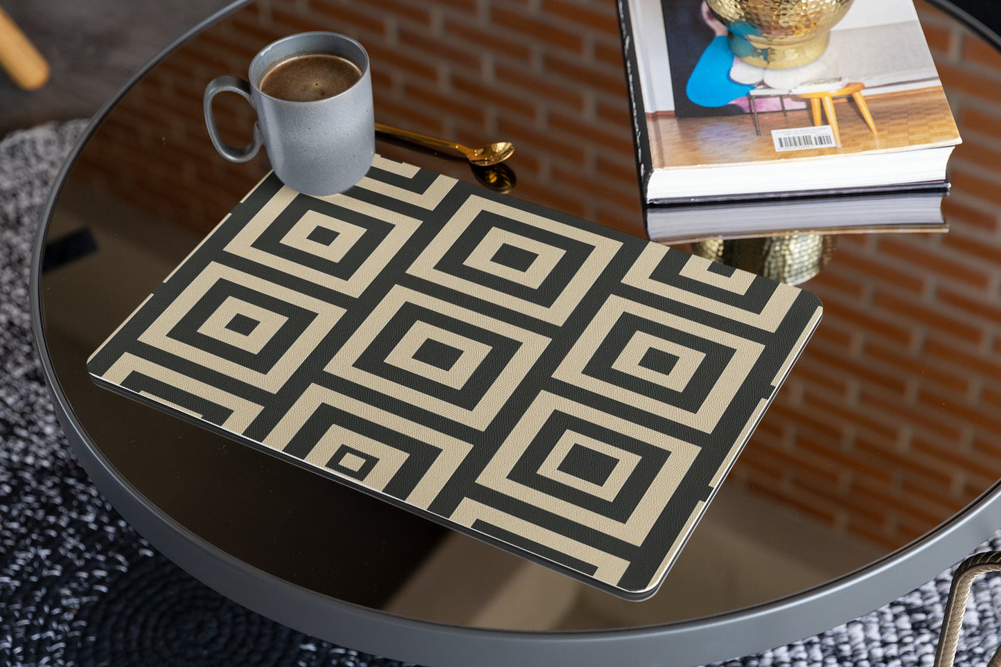 Geometric Placemat, Modern Table Decor for Dining, Home Essentials, Kitchen Gift, Bohemian Style, Party Table Setting, Table Accessory