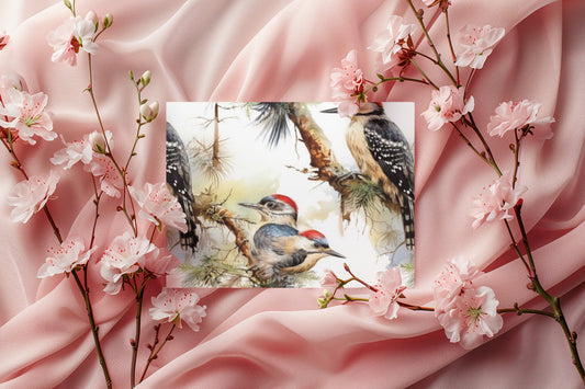 Woodpecker Greeting Cards - Nature Inspired, Bird Lover Gifts, Set of 1, 10, 30, or 50, Perfect for Any Occasion