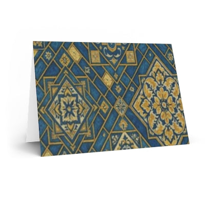 Elegant Moroccan Tile Greeting Cards | Unique Design for All Occasions, Holiday Cards, Birthday Wishes, Thank You Notes
