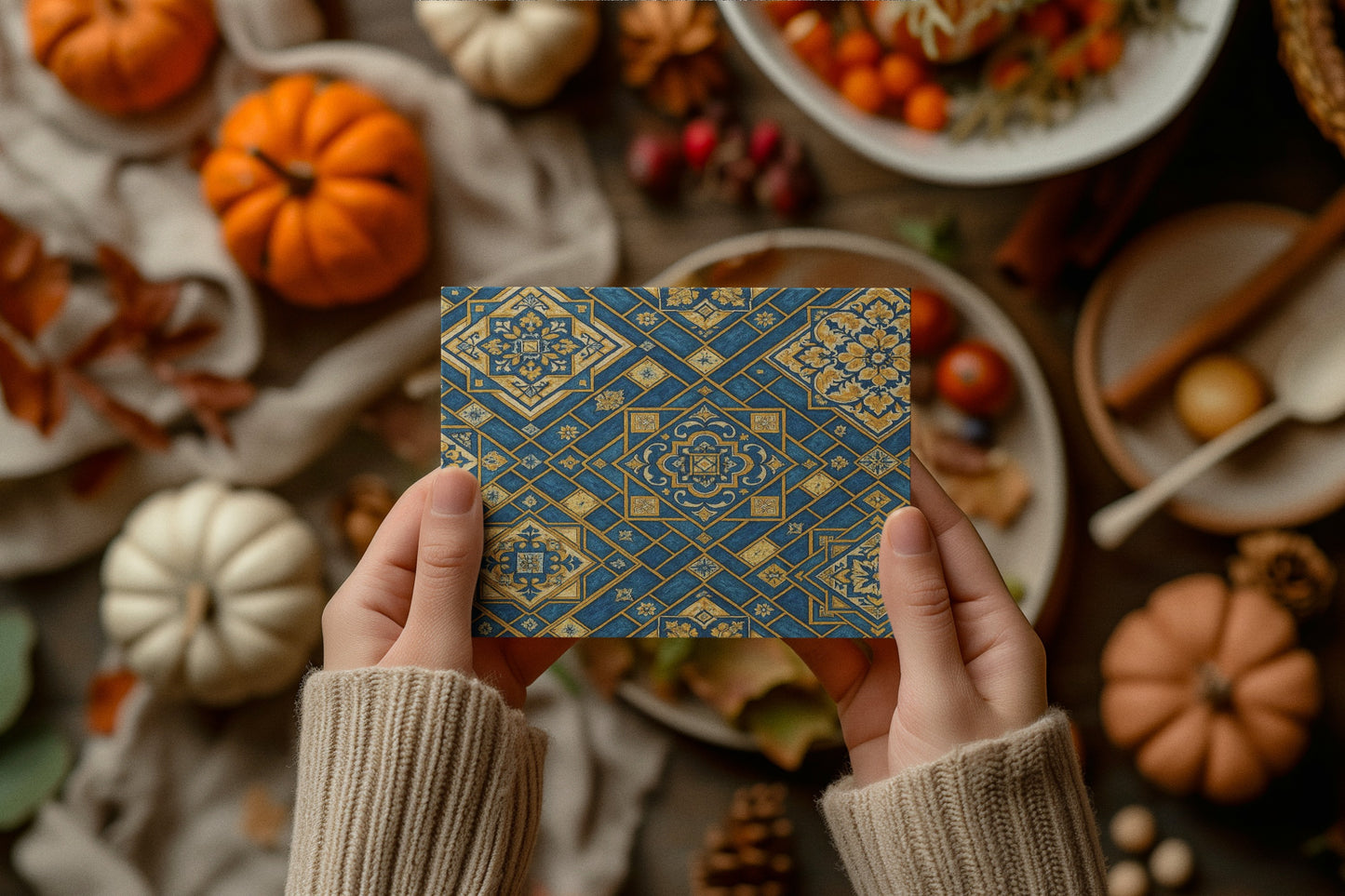 Elegant Moroccan Tile Greeting Cards | Unique Design for All Occasions, Holiday Cards, Birthday Wishes, Thank You Notes