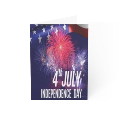 Patriotic Greeting Cards for Independence Day Celebration, 4th of July Cards, Fireworks Theme, USA Holiday Cards, Festive Note Cards