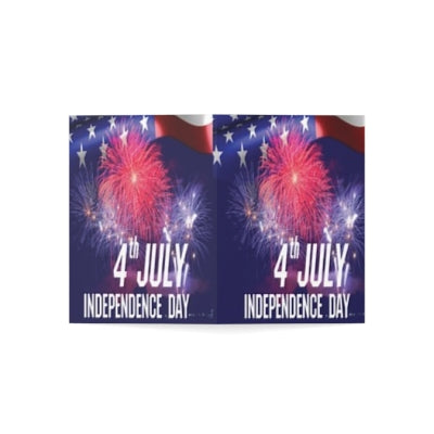 Patriotic Greeting Cards for Independence Day Celebration, 4th of July Cards, Fireworks Theme, USA Holiday Cards, Festive Note Cards