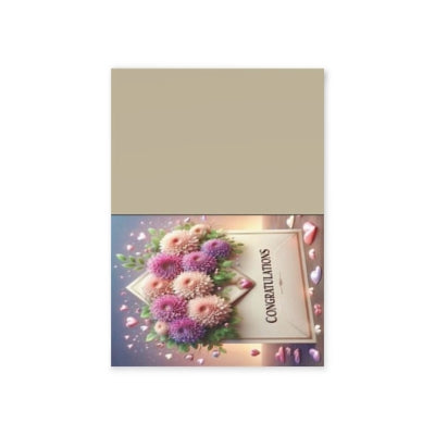 Holiday Cards - Floral Congratulations Greeting Cards, Perfect for Weddings, Birthdays, Anniversaries, Celebrations, Special Events