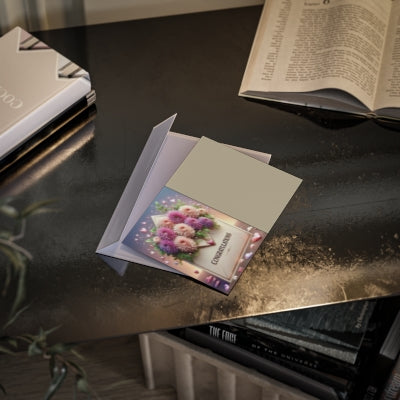 Holiday Cards - Floral Congratulations Greeting Cards, Perfect for Weddings, Birthdays, Anniversaries, Celebrations, Special Events