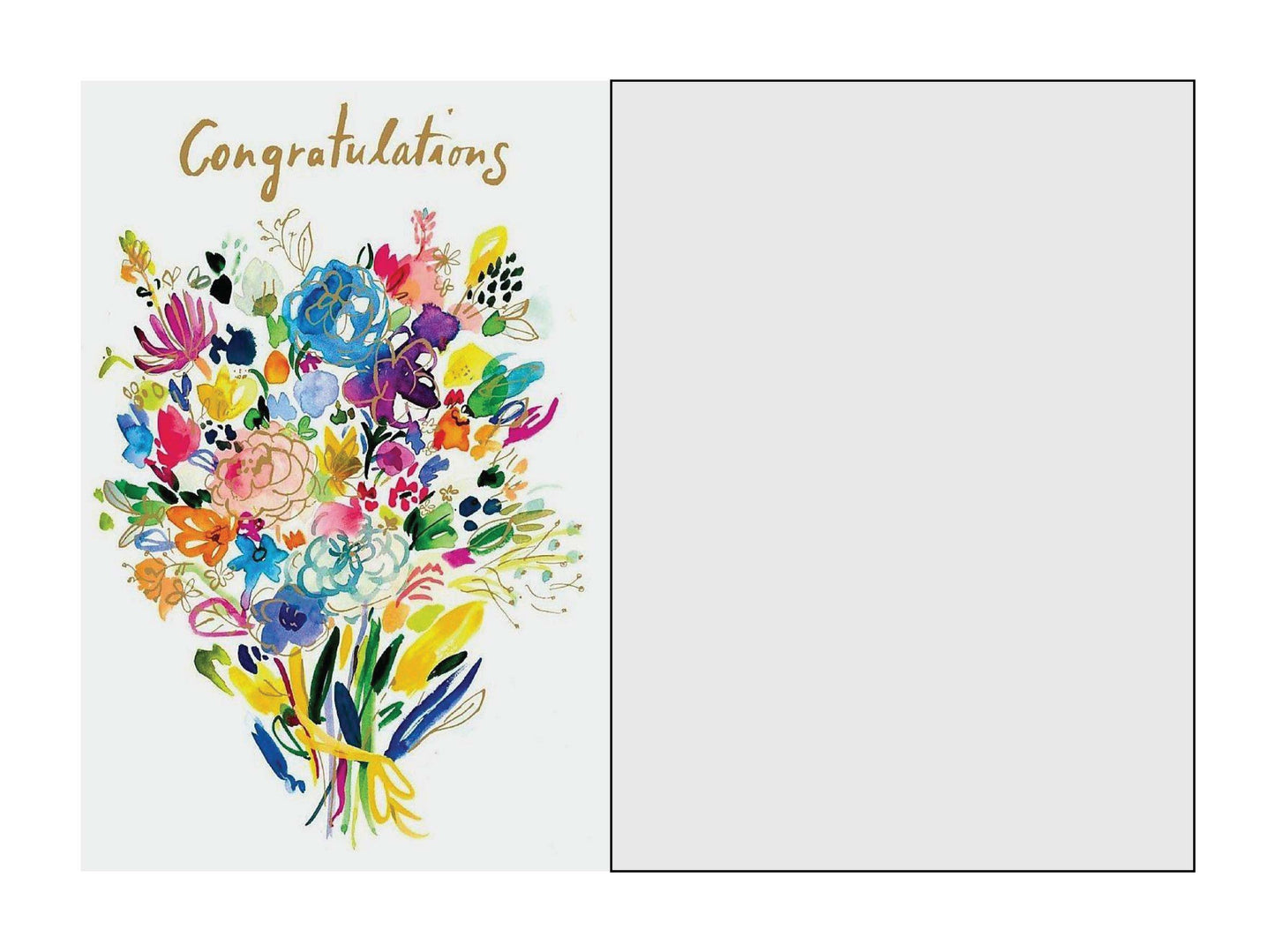 Congratulations Greeting Cards Set - 7 Floral Thank You Notes, Birthday Cards, Celebration Greetings, Blank Inside, Stationery