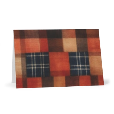 Cozy Plaid Greeting Cards Set - 7 pcs for Fall Celebrations, Thank You Notes, Birthdays, and More