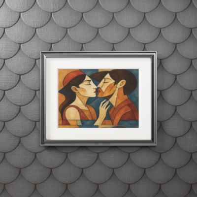 Romantic Art Print, Love Wall Decor, Couple's Gift, Modern Home Decor, Framed Artwork