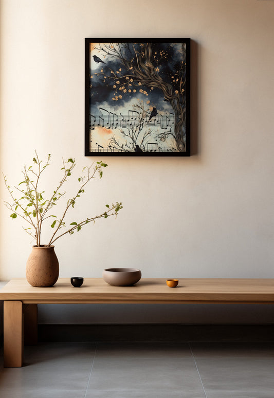 Elegant Fine Art Prints - Nature & Music Theme, Home Decor, Gift for Art Lovers, Wall Art, Unique Present for Any Occasion