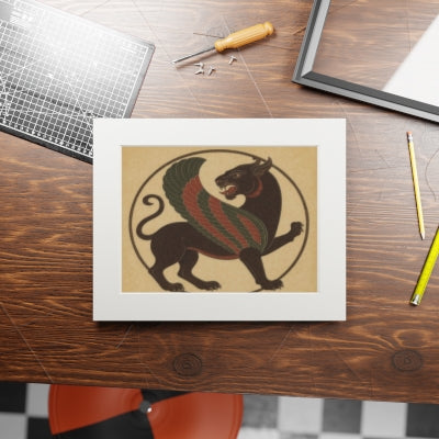 Mythical Creature Art Print, Fantasy Decor for Home, Wall Art, Birthday Gift, Unique Artwork, Elegant Framed Print