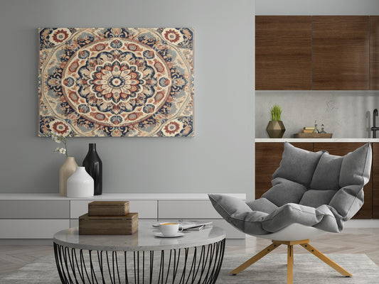 Elegant Mandala Fine Art Prints (Passepartout Frame) – Wall Décor, Home Office Art, Gift for Art Lover, Festival Decoration, Boho Style