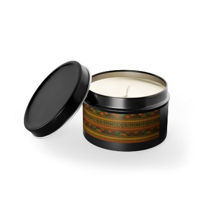 Boho Tin Candles - Eco-Friendly Aromatherapy, Home Decor, Gift for Her, Relaxation, Cozy Atmosphere, Bohemian Style