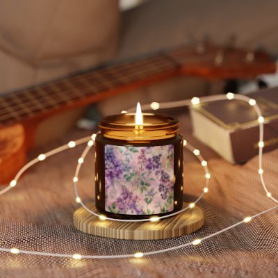 Floral Scented Soy Candle | Eco-Friendly Home Decor, Aromatherapy Gift, Relaxation, Spa Essentials, Holiday Celebration