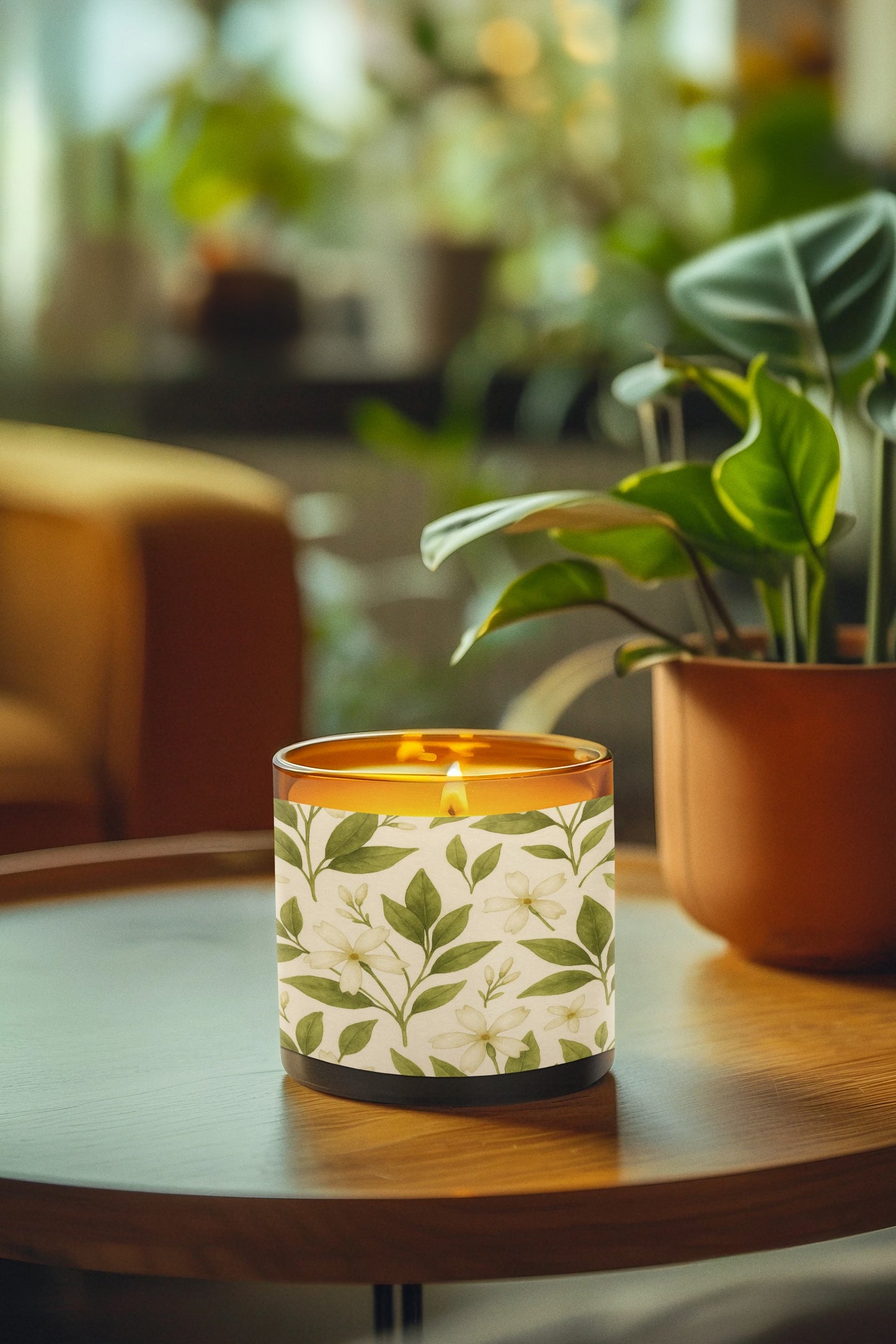 Floral Glass Candle | 11oz Scented Decor, Mother’s Day Gift, Home Fragrance, Relaxation, Wedding Favors, Spring Décor