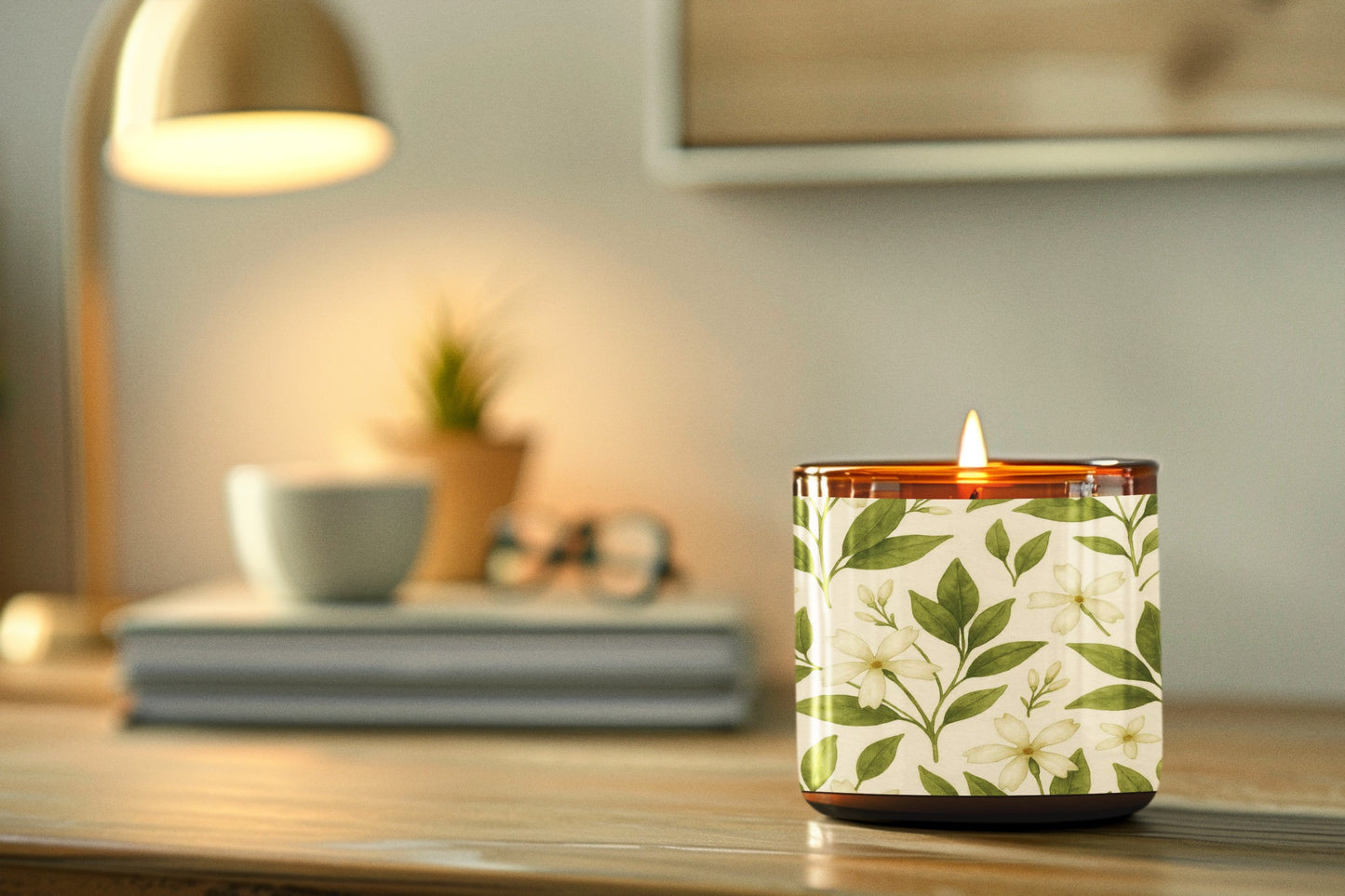 Floral Glass Candle | 11oz Scented Decor, Mother’s Day Gift, Home Fragrance, Relaxation, Wedding Favors, Spring Décor
