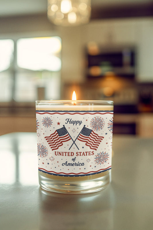 Patriotic Scented Candle, Independence Day Decor, USA Home Fragrance, 4th of July Gift, Celebration Candle