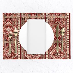 Red & Cream Persian Rug Pattern