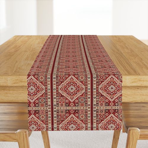 Red & Cream Persian Rug Pattern