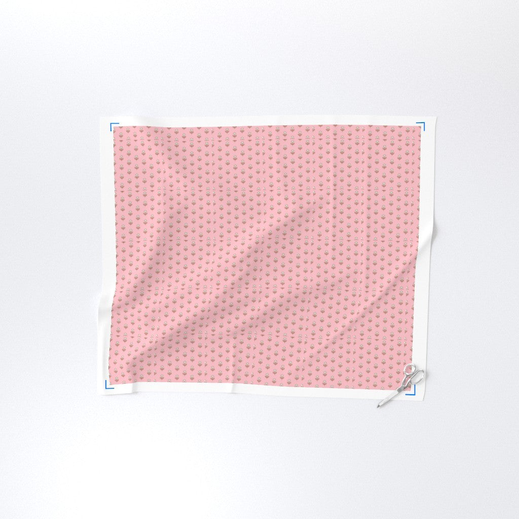 Fabric in Blush Pink Polka Dot Pattern