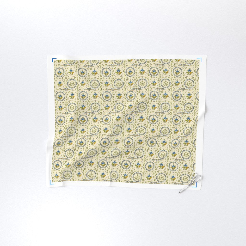 Fabric in Vintage Scandinavian Blueberry Medallion