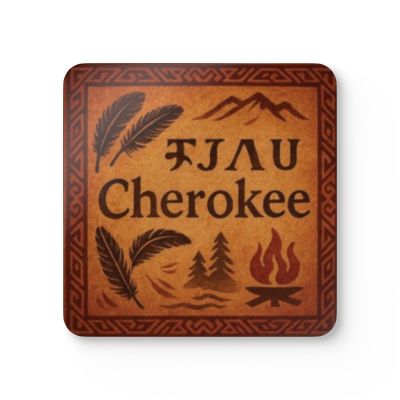 Cherokee-Inspired Corkwood Coaster Set | Rustic Home Decor, Drinkware Accessory, Housewarming Gift, Outdoor Gathering, Native American Art