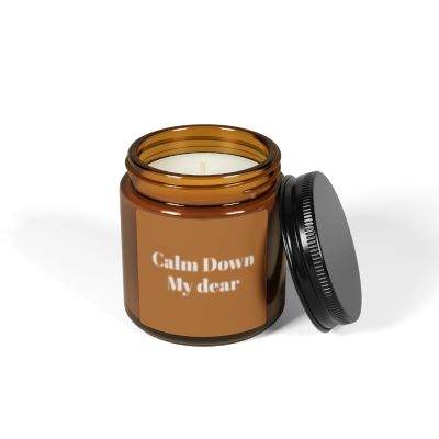 Calm Down Scented Soy Candle - Relaxation Gift, Aroma Therapy, Cozy Home Decor, Self-Care Essential, Mindfulness