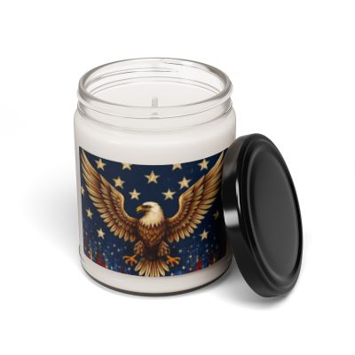 Patriotic Eagle Scented Candle | 9oz Soy Wax | Home Decor, Gift for Independence Day, Relaxation, Front Porch, Aromatherapy